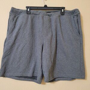 Eddie‎ Bauer Mens Lounge Shorts XXL Gray Draw String Comfort Pockets Athleisure